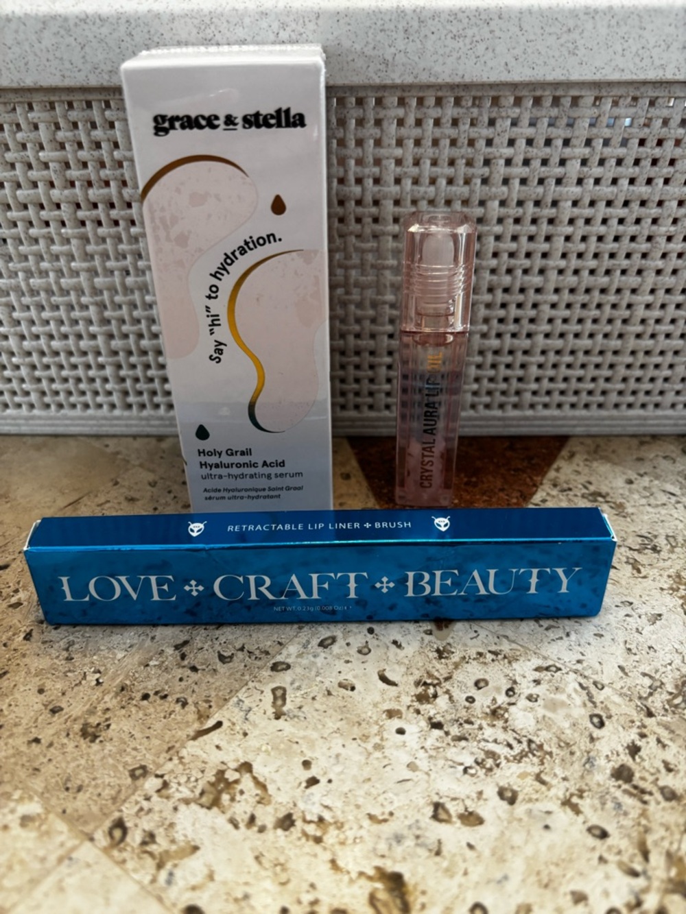 Grace & Stella Hyaluronic Serum + Lip Oil + Lip Liner Bundle New